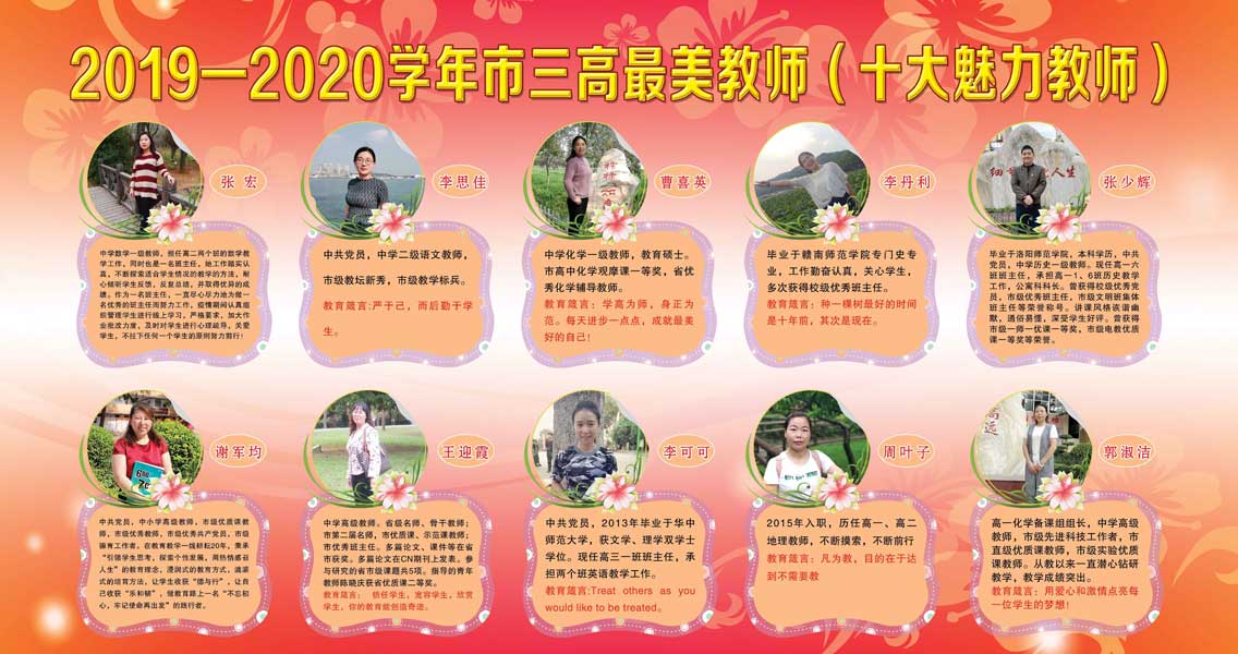 平顶山市三高最美教师