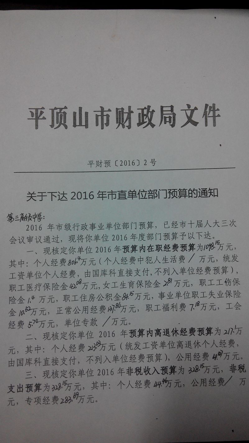 市三高部门预算公示